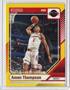 2024-25 Panini Donruss - Amen Thompson #103 Yellow Flood - Picture 1 of 2