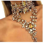 Collier mode cristal bijoux déclaration dossard pendentif charme chaîne choker volumineux