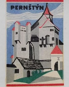 Antik Pernstejn Pernstyn Gothic Vampir Schloss Tschechisch Tourist Aufkleber Sticker - Bild 1 von 1