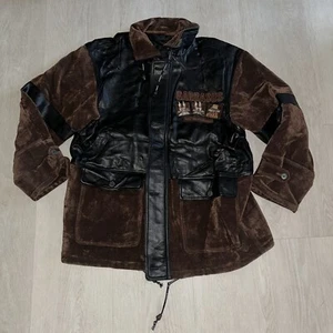 Rare VINTAGE JAPAN ANGELO GARBASUS Jacket leather suede L SIZE WOLF WINTER - Picture 1 of 10