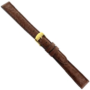 12mm ZRC Brown Genuine Buffalo Leather Padded Made In France Ladies Band 5620303 - Picture 1 of 3
