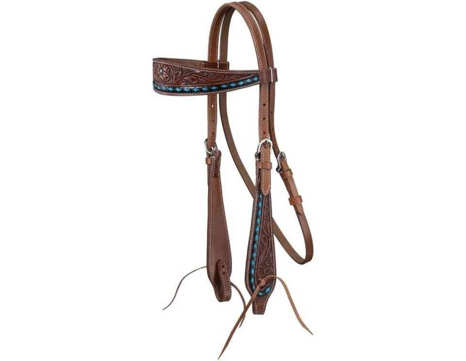 Diadema Ranahan plateada Royal Headstall cuero marrón 45-9943 Foto 1 de 1