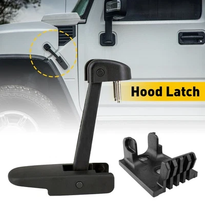 Cierre capó delantero izquierdo/derecho para Chevrolet 2003-2009 C4500 Kodiak negro Foto 1 de 4