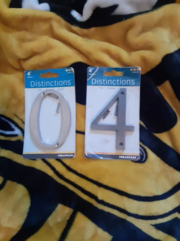 HillMan 地址号码挑选 A # - 4 英寸 (101.6毫米)冲洗金属全新 — 第 1/4 张图片