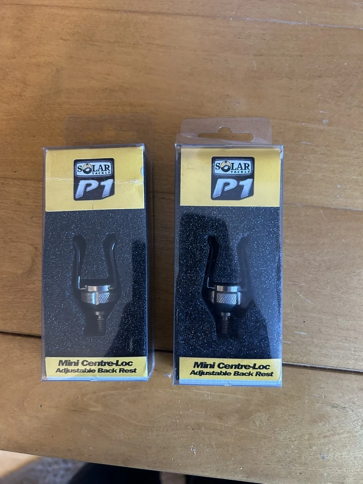 Solar Tackle Edelstahl Mini Center-Loc verstellbare kleine Rückenlehnen x 2 Angeln - Bild 1 von 1
