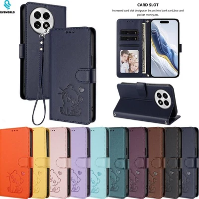 For OnePlus 13T 12 12R 11 9 Nord 5 4 Embossed Leather Wallet Stand Phone Cover - Image 1 of 4