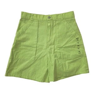 Girl's Size 14 Neon Green Yellow Cargo Shorts Children's Place Cotton Pockets - Picture 1 of 4