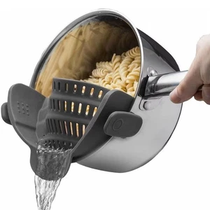 Universal Clip-On Silicone Strainer for Pots & Pans – Heat Resistant, Easy Drain - Picture 1 of 6