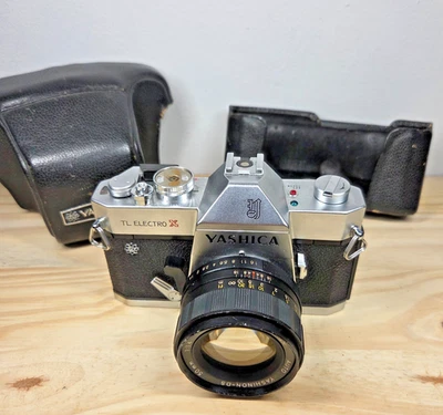 Yashica TL Electro-X 35 мм SLR камеры Yashinon DS 50 мм 1:14 объектив и чехол непроверенный - Изображение 1 из 4