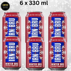 Irn-Bru Limited Edition Winter Bru Spiced Ginger & Cinnamon Flavour 6 x 330ml - Picture 1 of 1
