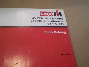 CASE IH SNOWTHROWERS PARTS CATALOGS 48FEB 54FRS 54FMS - Picture 1 of 1