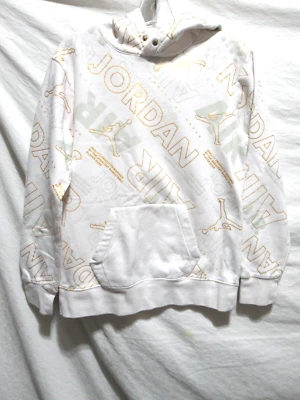 Sudadera con capucha Jordan Brand of Flight Youth XL 13-15 años blanca con gráficos dorados Foto 1 de 4