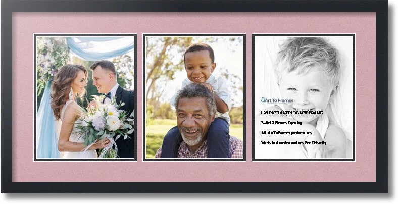 ArtToFrames 拼贴垫相框 - 3 8x10 英寸开口缎面黑色 25 — 第 1/1 张图片