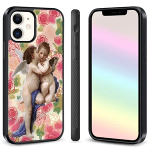 Cupid and Psyche Phone Case for iPhone 12 13 14 Pro Max Silicone Rubber Cover - Picture 1 of 1