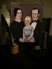 Colonial Reproduction Portraits on 8x10 Canvas Primitive Folk Art Early American