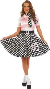 Women`s Pink Poodle Dress Ladies 1950s Rock N Roll Hop Costume Halloween S-XXL - Picture 1 of 5