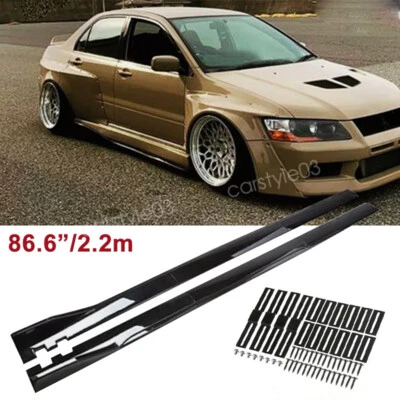 86.6'' Side Skirt Extension Splitter Rocker Panel Lip For Mitsubishi Galant GSX - Image 1 of 4