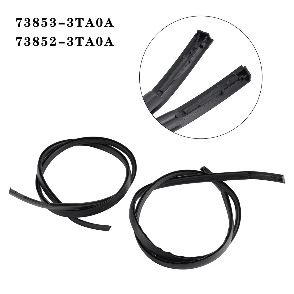 2PCS Roof Drip Molding Trim Left & Right Side Rubber For Nissan Altima 2013-2018 Foto 1 de 4