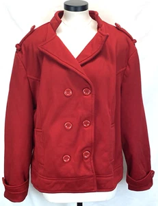 Yoki Women's Sz 2XL Red Blazer Jacket Double Breasted Pockets Polyester RN125639 - Picture 1 of 12
