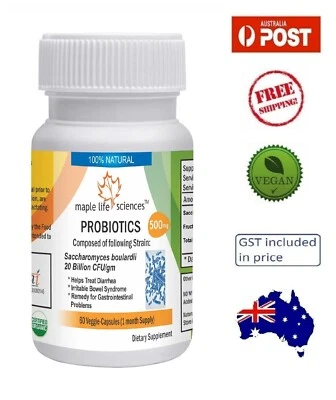 Probiotic Saccharomyces Boulardii 20 Billion CFU/gm Capsules - 500mg - AU Stock - image 1 of 3