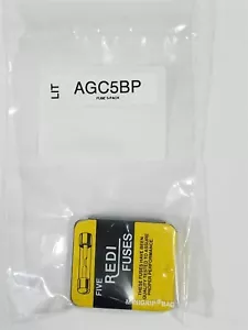 AGC5 Redi Fuse Corporation 5 AMP Glass Tube Fuse (Pack of 5 Fuses) - Bild 1 von 1