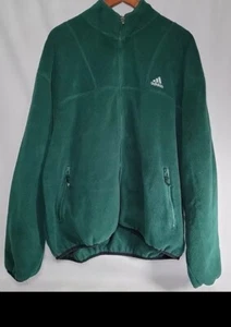 Vintage 00s Y2K Adidas Track Jacket 1/2 Zip Windbreaker  Green Mens Size Large - Picture 1 of 4
