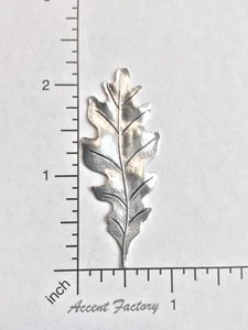 32564       2 Pc  Matte Silver Oxidized Victorian Large Oak Leaf Jewelry Finding - Picture 1 of 3
