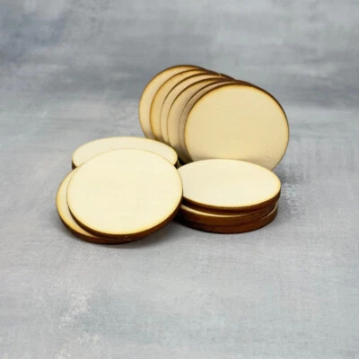 WOODFRIENDS 4mm Runde Holzscheibe Rund Holz Scheiben Kreis Sperrholz Basteln Ø20mm - Ø550mm