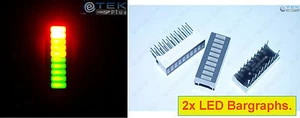 x2 LED Bargraph 10 Segmente Tri-Color Fixed [für LED VU Meter / Arduino] - USA  - Bild 1 von 9