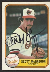 1981 Fleer #174 Scott McGregor Autographed - Baltimore Orioles - Picture 1 of 2