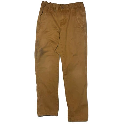 CHEROKEE 卡其色裤子青少年 10 24 英寸内缝 32 英寸外缝米色  — 第 1/4 张图片
