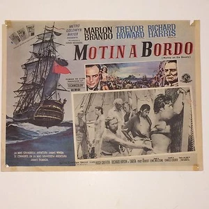 Rare Marlon Brando Movie Card "Mutiny On The Bounty" " Motin A Bordo" - Picture 1 of 11