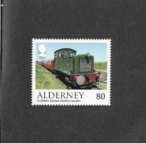 Alderney-Railways Trains Mannez Quarry train mnh- - Picture 1 of 1