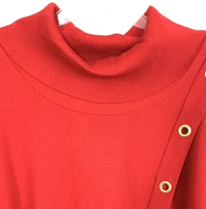 Maglione girocollo taglia 3X By Design donna taglie forti maglia rossa manica 3/4 NUOVO W1 - Foto 1 di 7