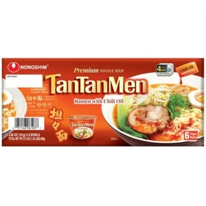 Nongshim Premium TanTanMen Ramen mit Chiliöl 6 Schüsseln - Bild 1 von 3