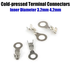 O-Type 3.2mm 4.2mm Cable Uninsulated Ring Crimp Connectors Terminal Electrical - Picture 1 of 10