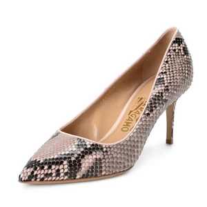 Salvatore Ferragamo Flore70 Damen Python Skin High Heels Pumps Schuhe - Bild 1 von 8