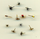 Trout Flies: Micro Dry's Midges & Ants x 12 all size 20 (code 307D)
