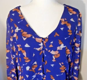Blusa Nine West Forrada con Volantes Fluida Art Deco Para Mujer Talla XXL NUEVA CON ETIQUETAS - Imagen 1 de 11