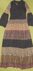 Alvilette Vintage Kleid Maxikleid 70er Hippie Gr.FR.38/ca.XS - Bild 1 von 4