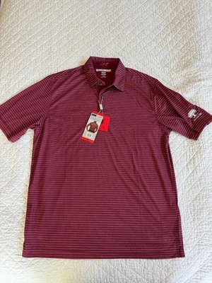 Polo de golf Mission Hills CC Rancho Mirage, Ca Greg Norman a rayas talla mediana nuevo con etiquetas Foto 1 de 4