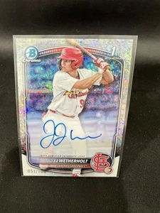 2025 1st Bowman Chrome JJ Wetherholt /100 Atomic Auto Refactor Cardinals - Bild 1 von 7