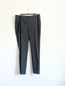 Pantaloni pantaloni Lafayette 148 NY Barrow lana vergine gamba dritta grigio-nero taglia 18 - Foto 1 di 21