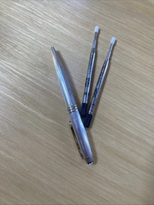 Montblanc Meisterstuck Solitaire Sterling Silver Gold Trim Barley Ballpoint Pen - Picture 1 of 16