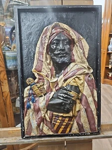 Antique Signed Heavy Cast By LOUIS HOTTOT (1834-1905)LE GUERRIER ARABE B271 - Picture 1 of 8