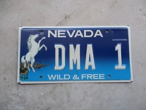 Nevada Wild & Free Whit Horse license plate #  DMA   1 - Picture 1 of 1