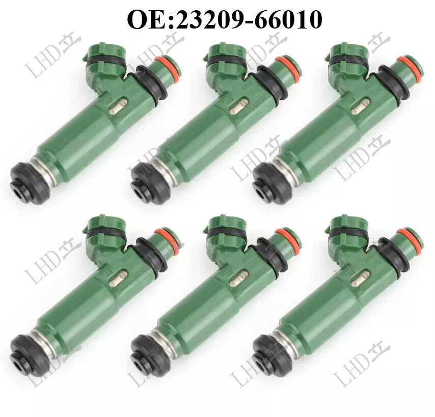 6 piezas inyectores de combustible 23209-66010 para Toyota Land Cruiser Lexus LX450 1993-2003~ Foto 1 de 4