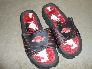 Arkansas Razorbacks Men's Slides Sandals (Large-Size 11) - Picture 1 of 10