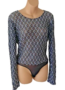Cosabella Made in Italy Sheer Lacey Black Bodysuit Size Medium EUC - Picture 1 of 9