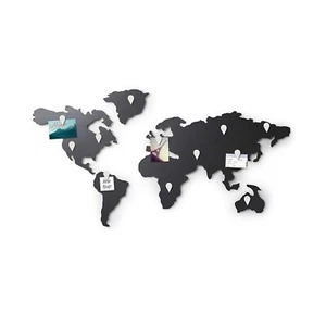 Umbra Mappit Wall Decor ? Magnet Board Map for Tracking Travels, Titanium Plate - Picture 1 of 10
